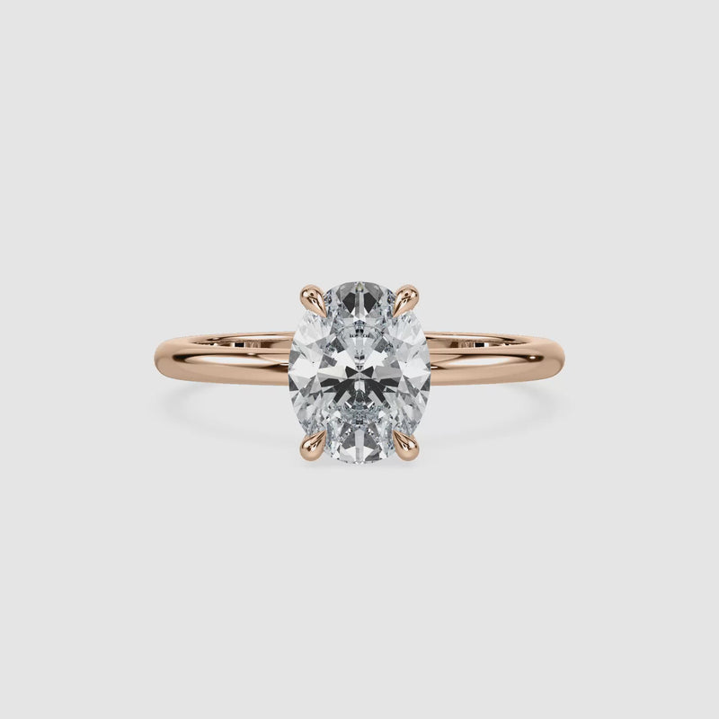 Clara Solitaire Verlobungsring – Ovalschliff – Roségold – Video