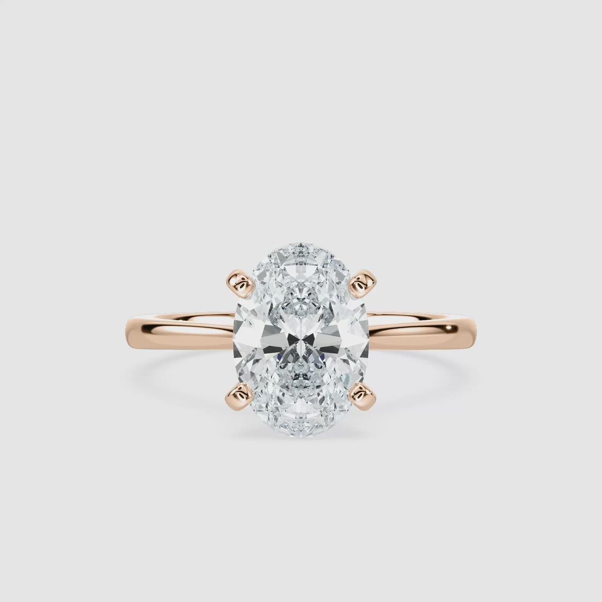 Video laden: Sophie Kathedrale-Solitaire Verlobungsring – Ovalschliff – Roségold – Video
