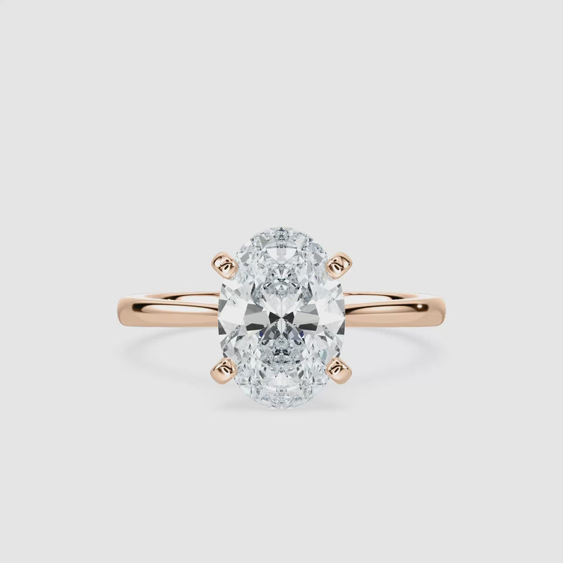 Sophie Kathedrale-Solitaire Verlobungsring – Ovalschliff – Roségold – Video