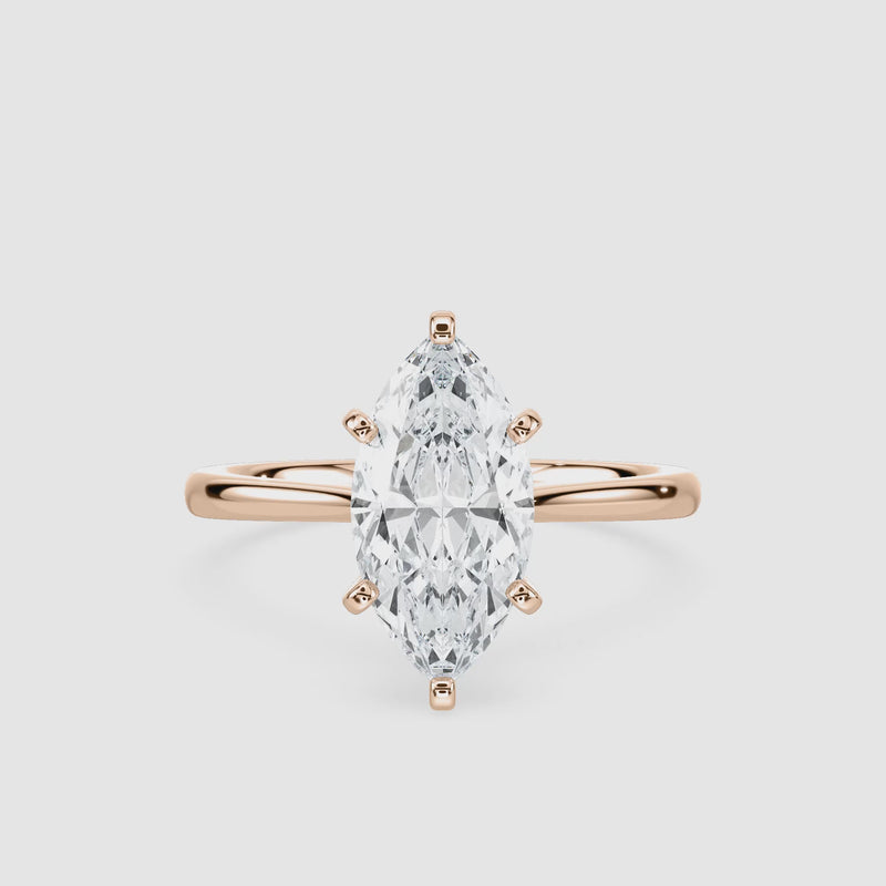 Sophie Kathedrale-Solitaire Verlobungsring – Marquiseschliff – Roségold – Video