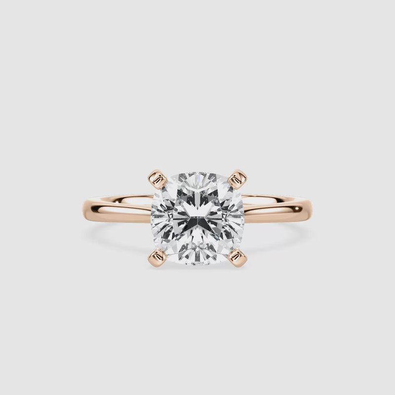 Sophie Kathedrale-Solitaire Verlobungsring – Kissenschliff – Roségold – Video