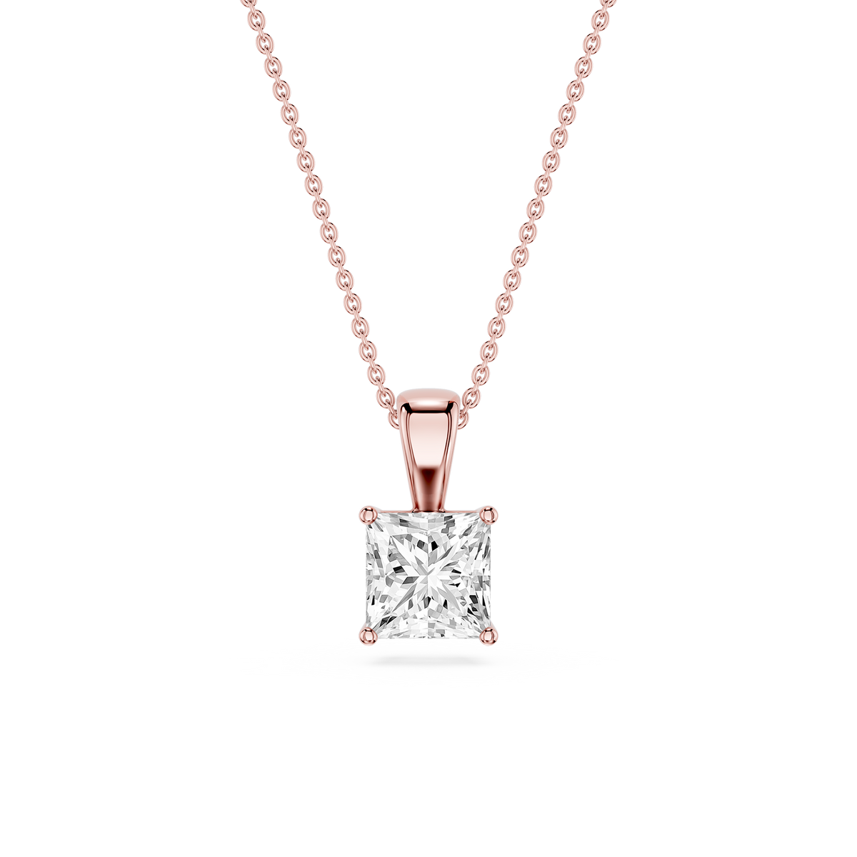Lovea Lina Anhänger – Prinzessschliff – Roségold