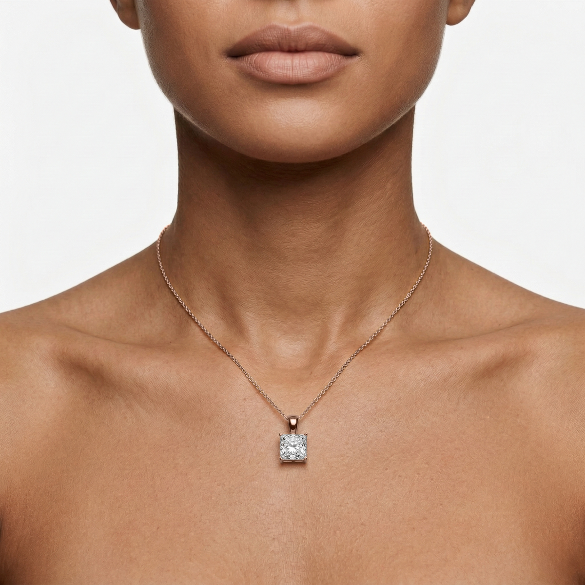 Lovea Lina Anhänger – Prinzessschliff – Roségold