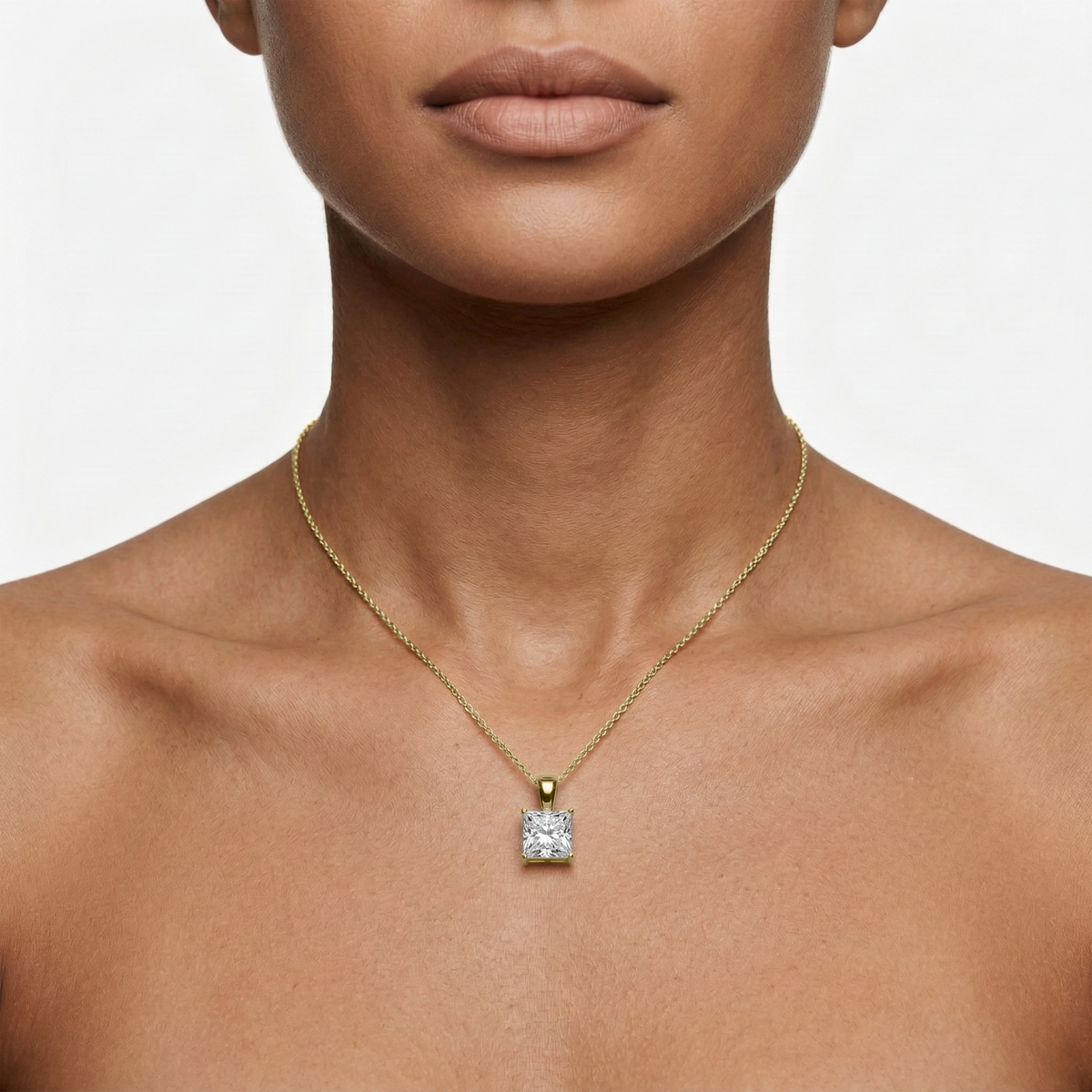 Lovea Lina Anhänger – Prinzessschliff – Gelbgold