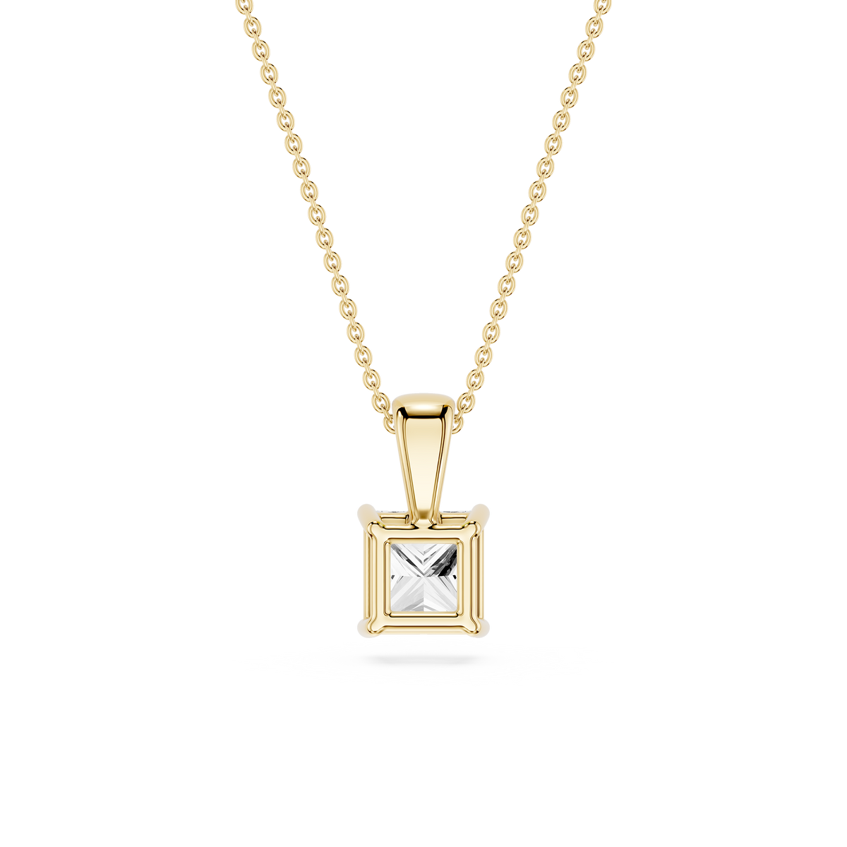 Lovea Lina Anhänger – Prinzessschliff – Gelbgold