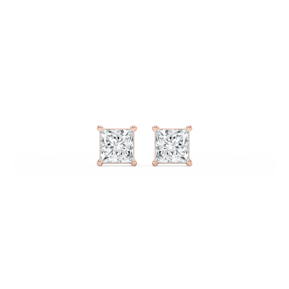 Lovea Mia Ohrstecker Steckverschluss – Prinzessschliff – Roségold