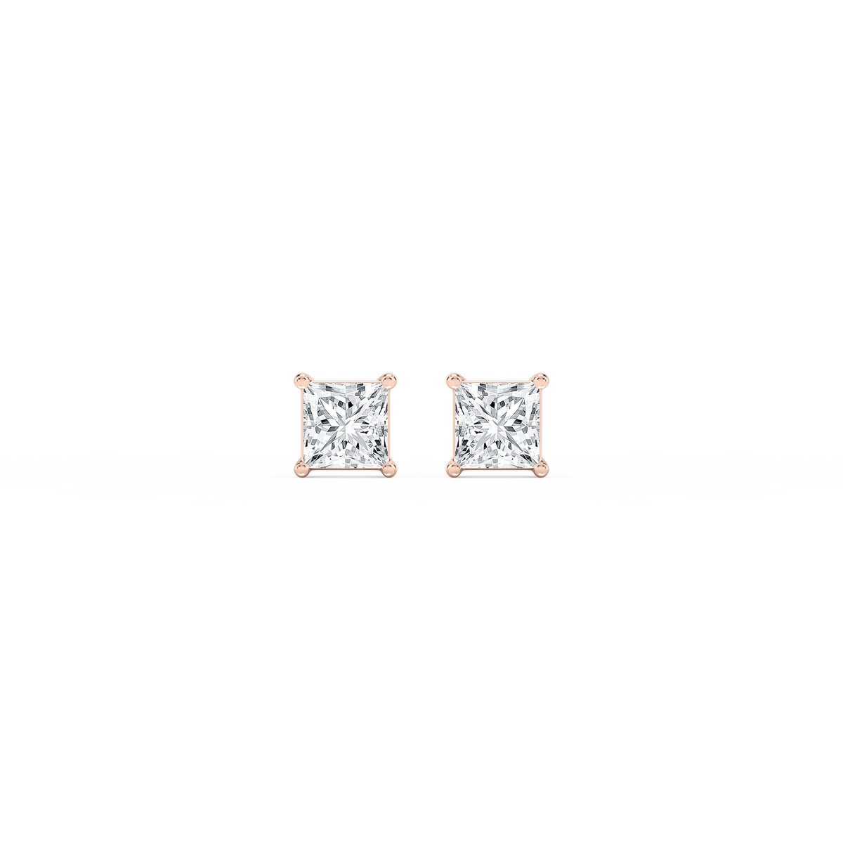 Lovea Mia Ohrstecker Steckverschluss – Prinzessschliff – Roségold
