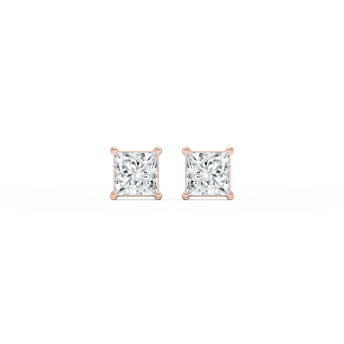 Lovea Mia Ohrstecker Steckverschluss – Prinzessschliff – Roségold