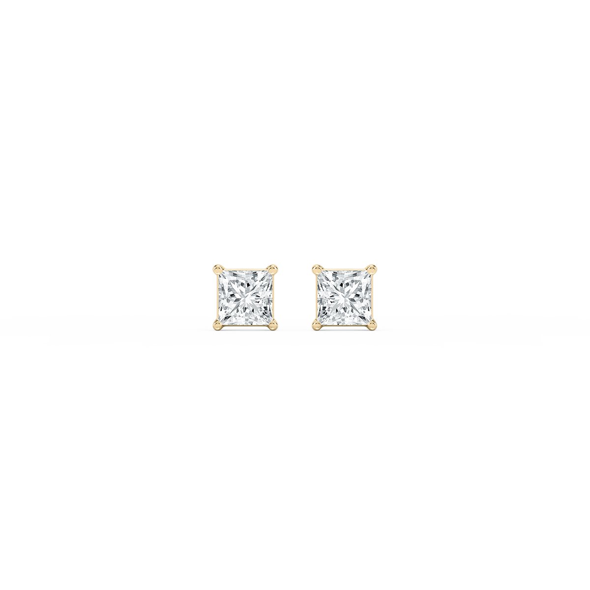 Lovea Mia Ohrstecker Steckverschluss – Prinzessschliff – Gelbgold