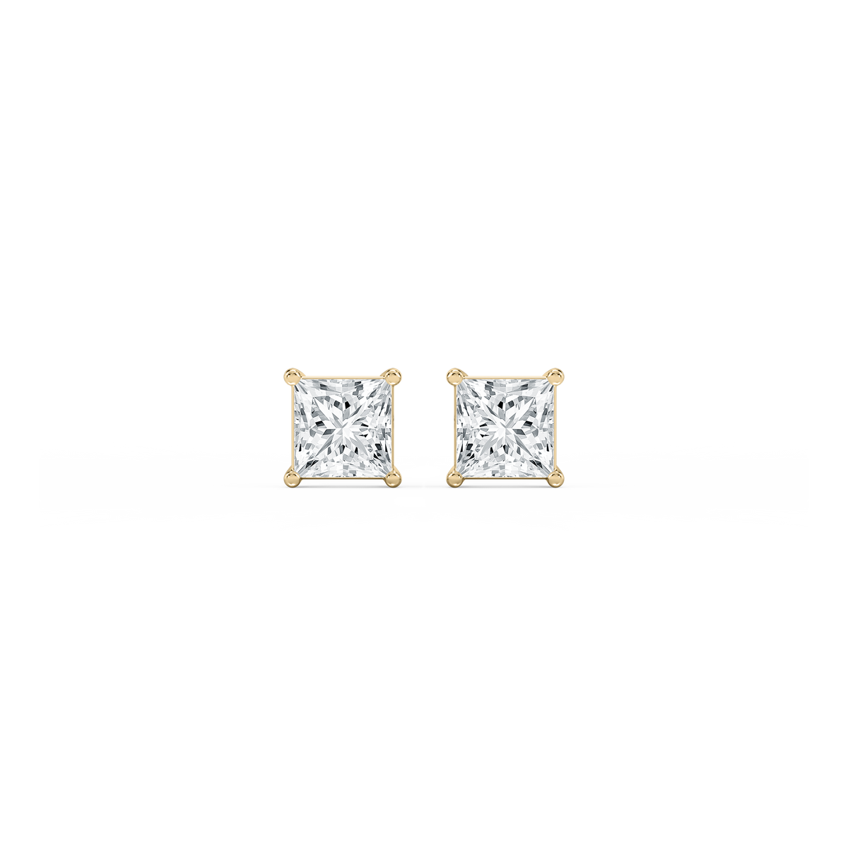 Lovea Mia Ohrstecker Steckverschluss – Prinzessschliff – Gelbgold