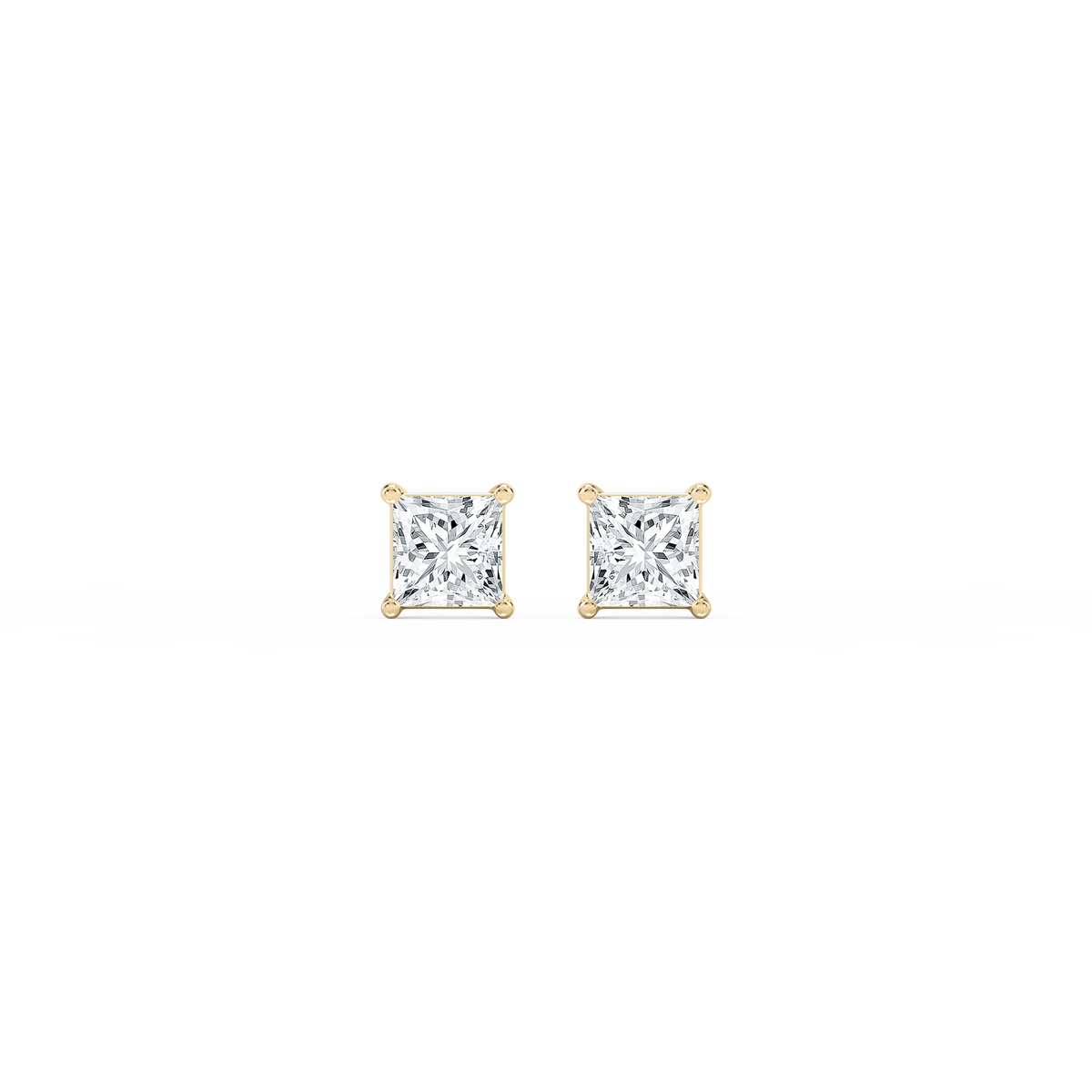Lovea Mia Ohrstecker Steckverschluss – Prinzessschliff – Gelbgold