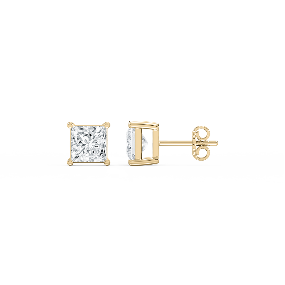 Lovea Mia Ohrstecker Steckverschluss – Prinzessschliff – Gelbgold