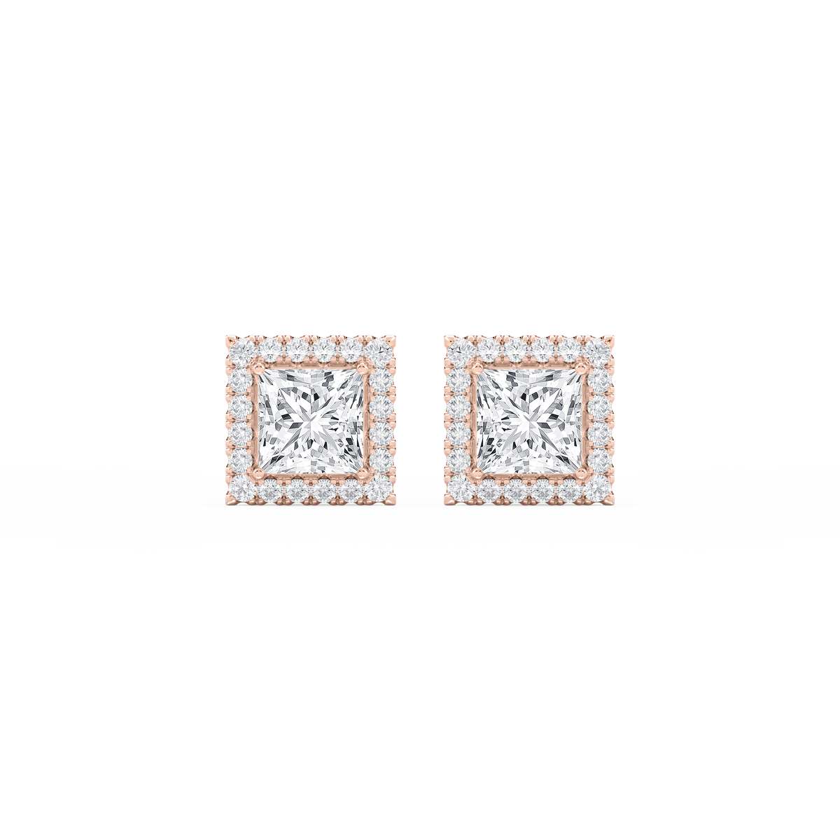 Lovea Pia Ohrstecker – Prinzessschliff – Roségold