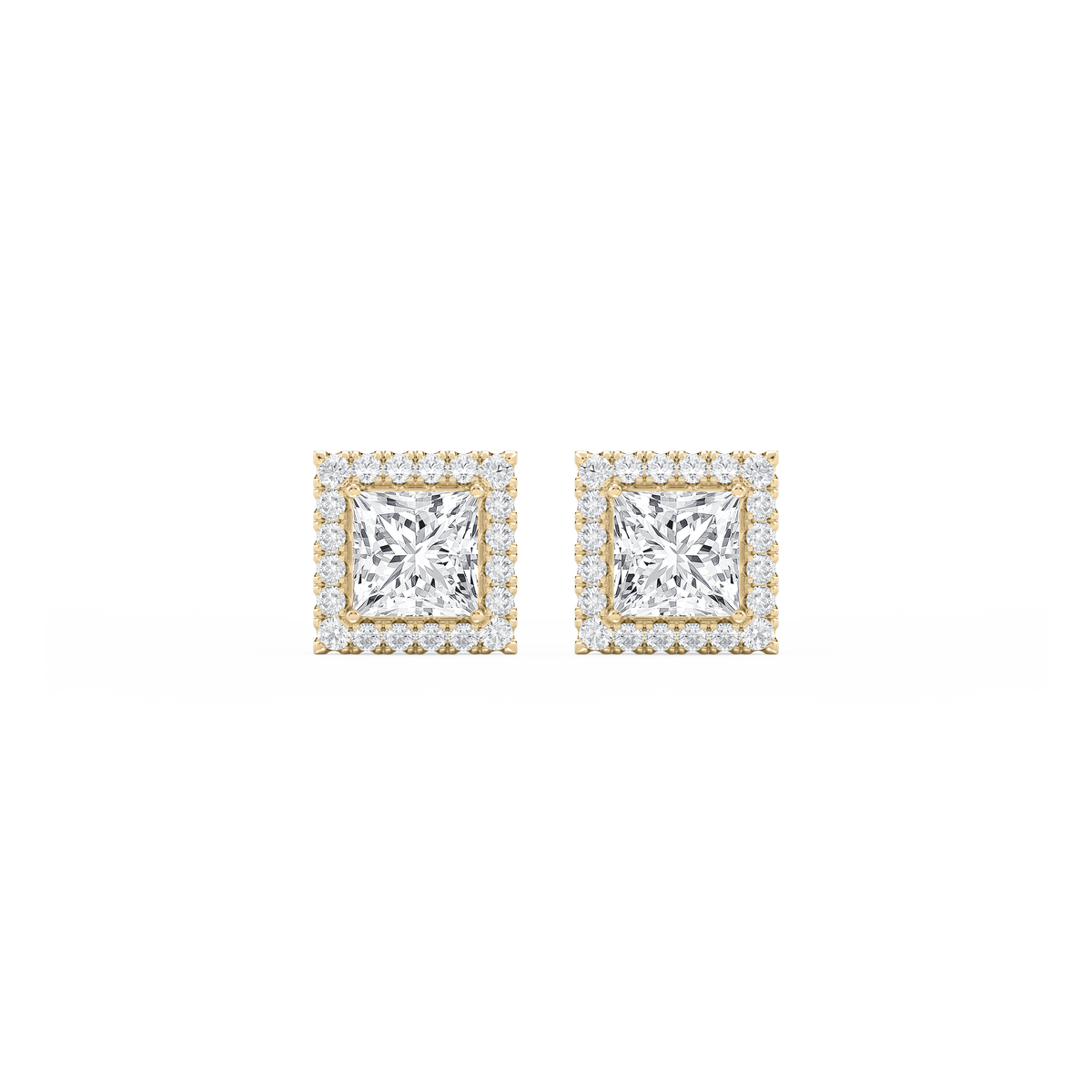 Lovea Pia Ohrstecker – Prinzessschliff – Gelbgold