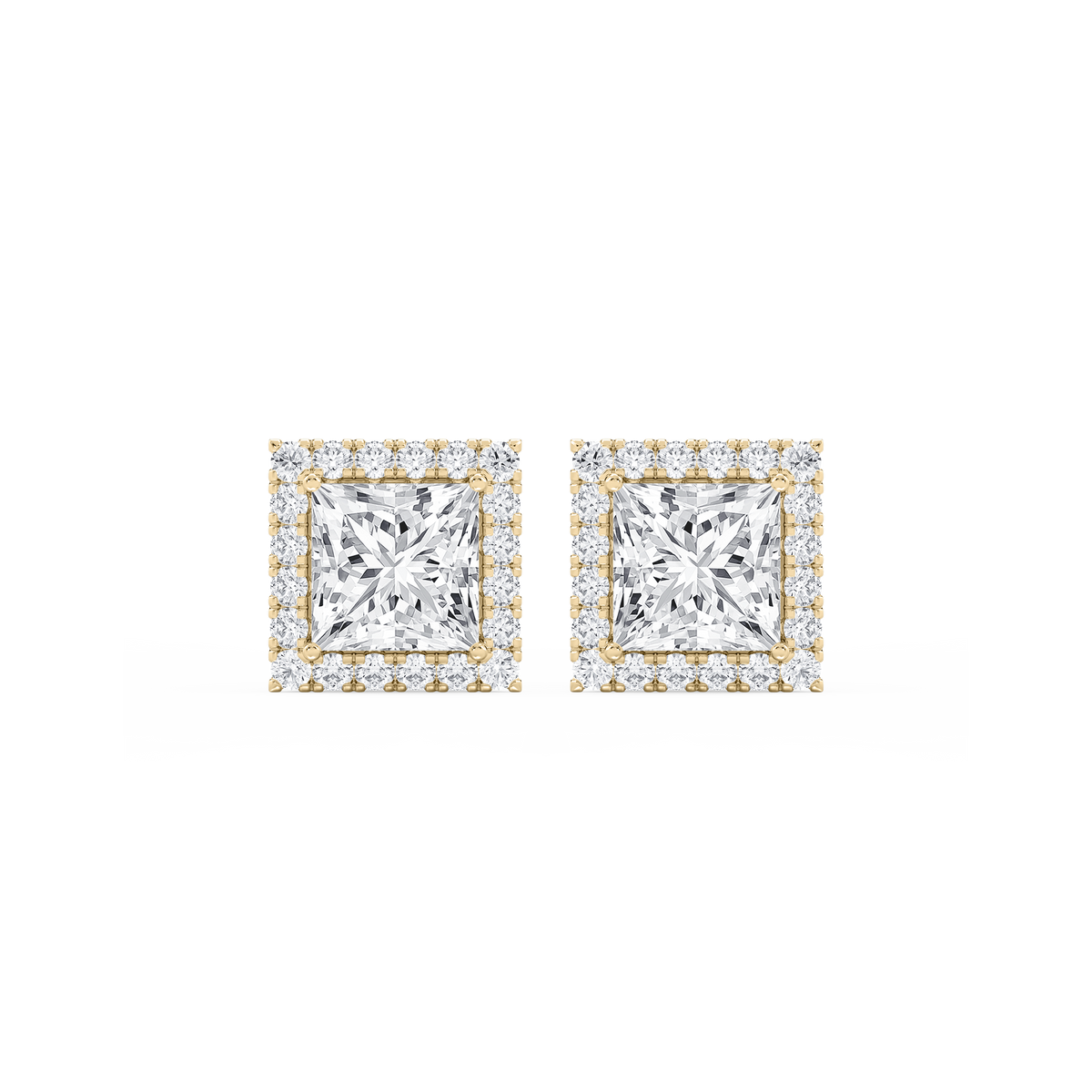 Lovea Pia Ohrstecker – Prinzessschliff – Gelbgold