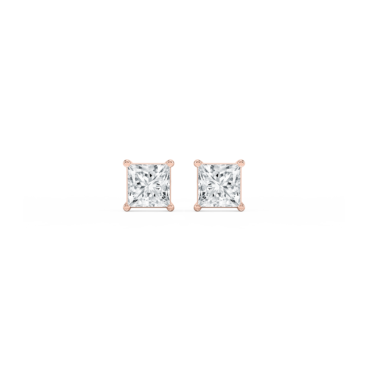 Lovea Mia Ohrstecker Schraubverschluss – Prinzessschliff – Roségold