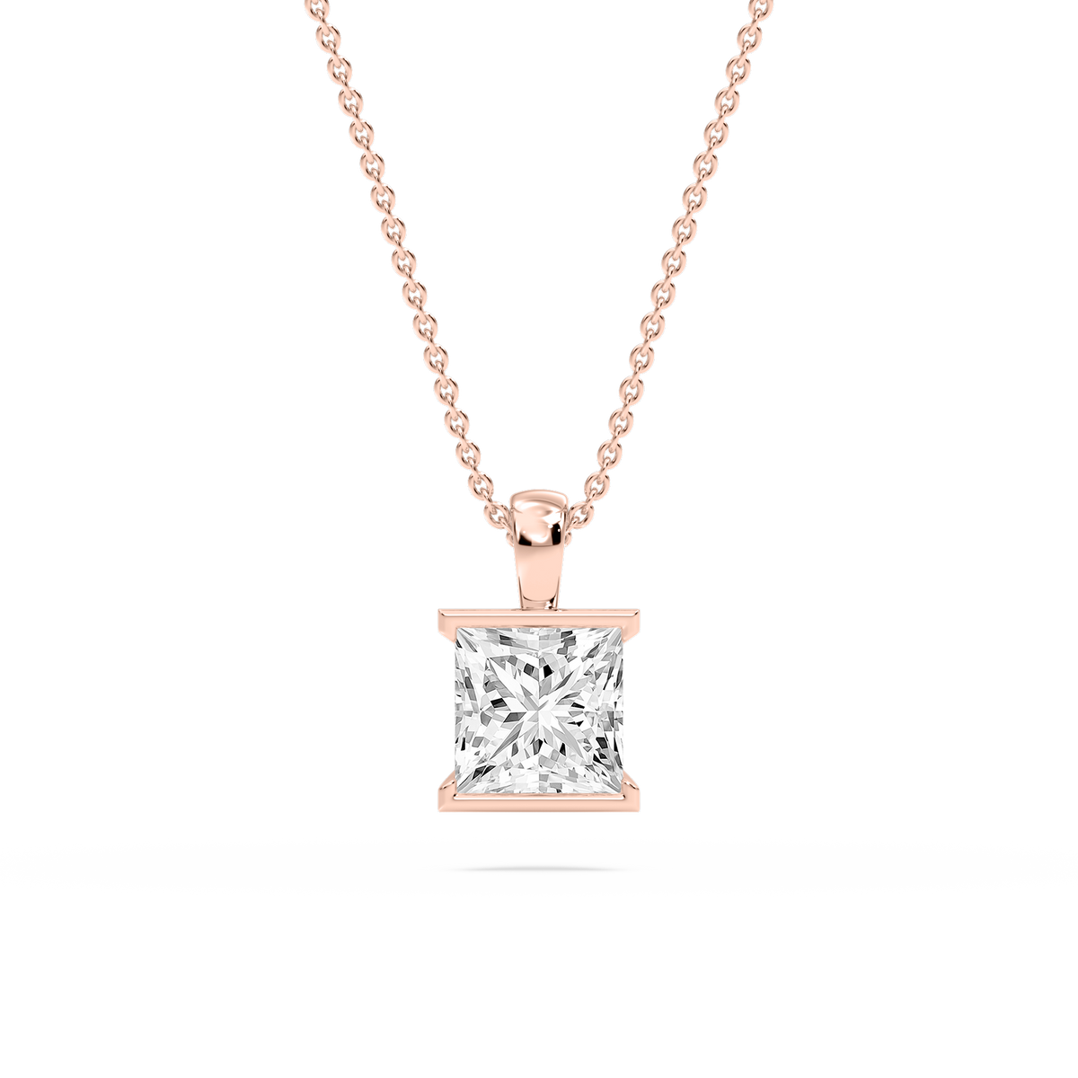 Lovea Hedda Anhänger – Prinzessschliff – Roségold