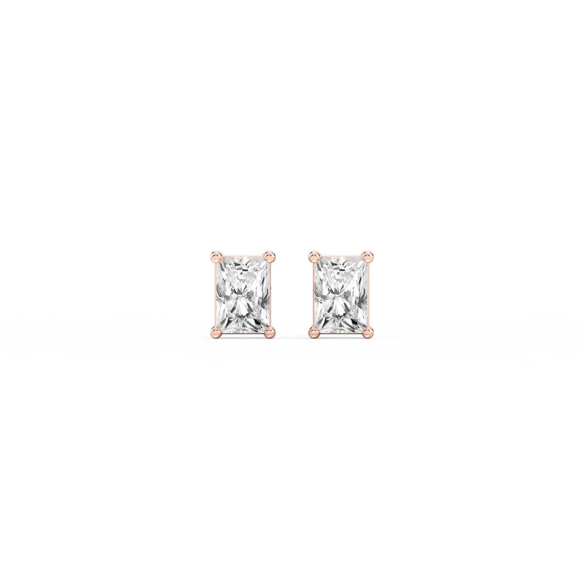 Lovea Mia Ohrstecker Steckverschluss – Radiantschliff – Roségold