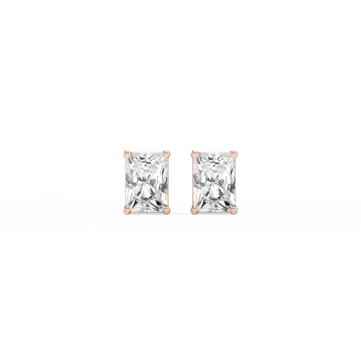 Lovea Mia Ohrstecker Steckverschluss – Radiantschliff – Roségold
