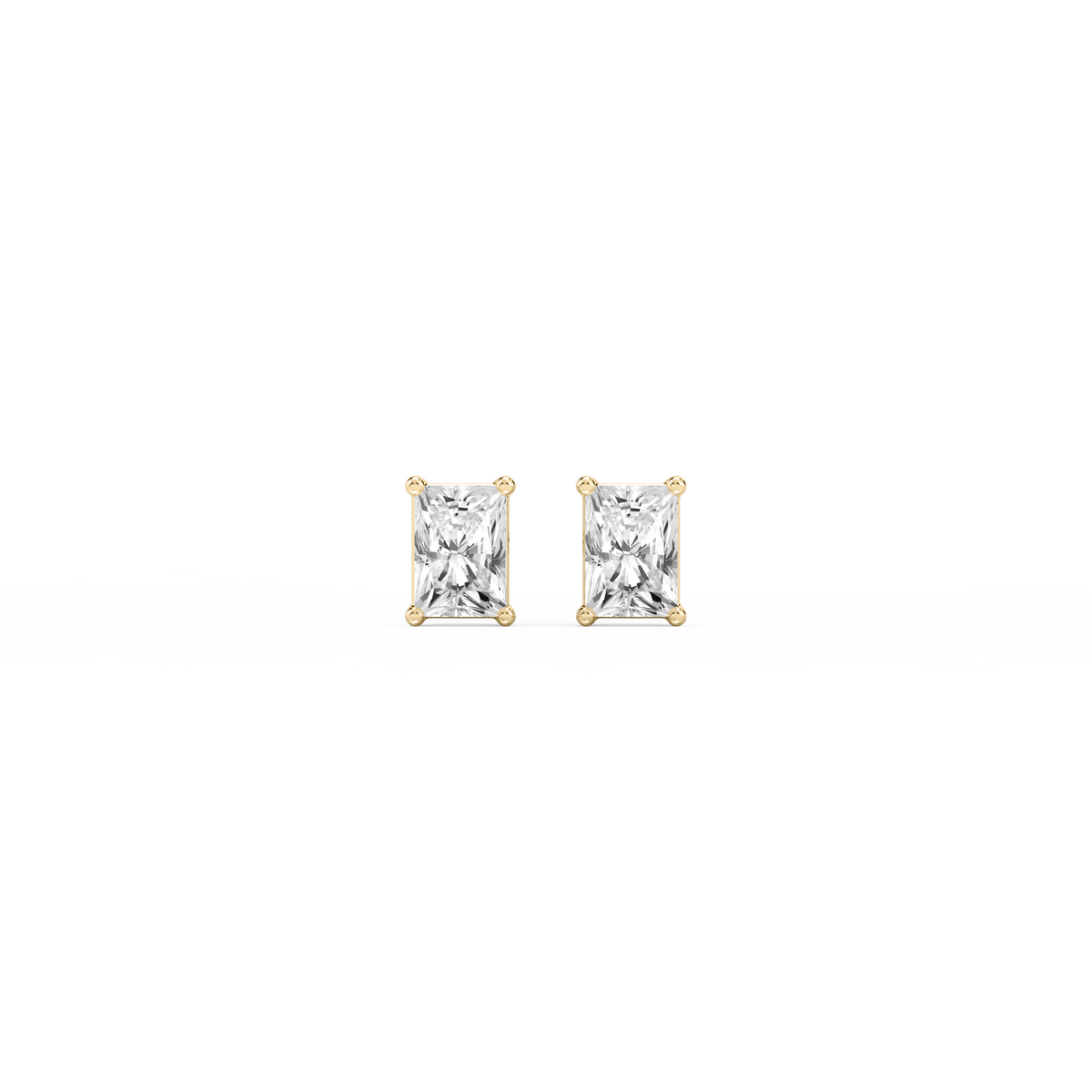 Lovea Mia Ohrstecker Steckverschluss – Radiantschliff – Gelbgold