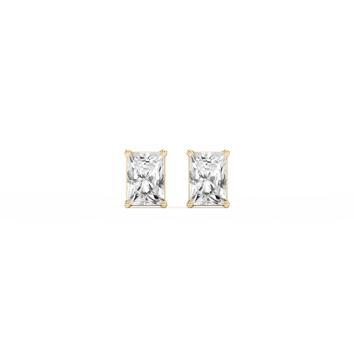 Lovea Mia Ohrstecker Steckverschluss – Radiantschliff – Gelbgold