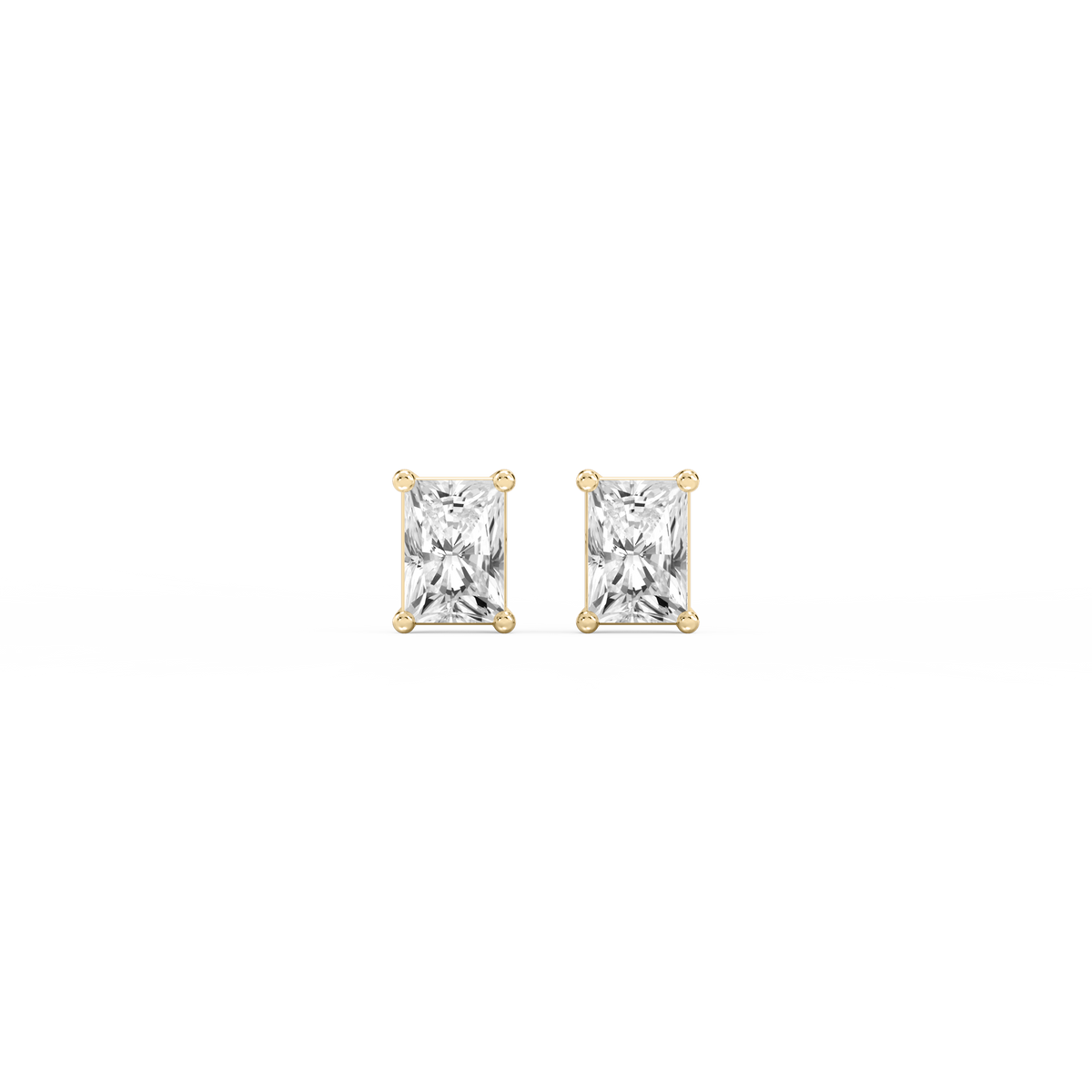 Lovea Mia Ohrstecker Steckverschluss – Radiantschliff – Gelbgold