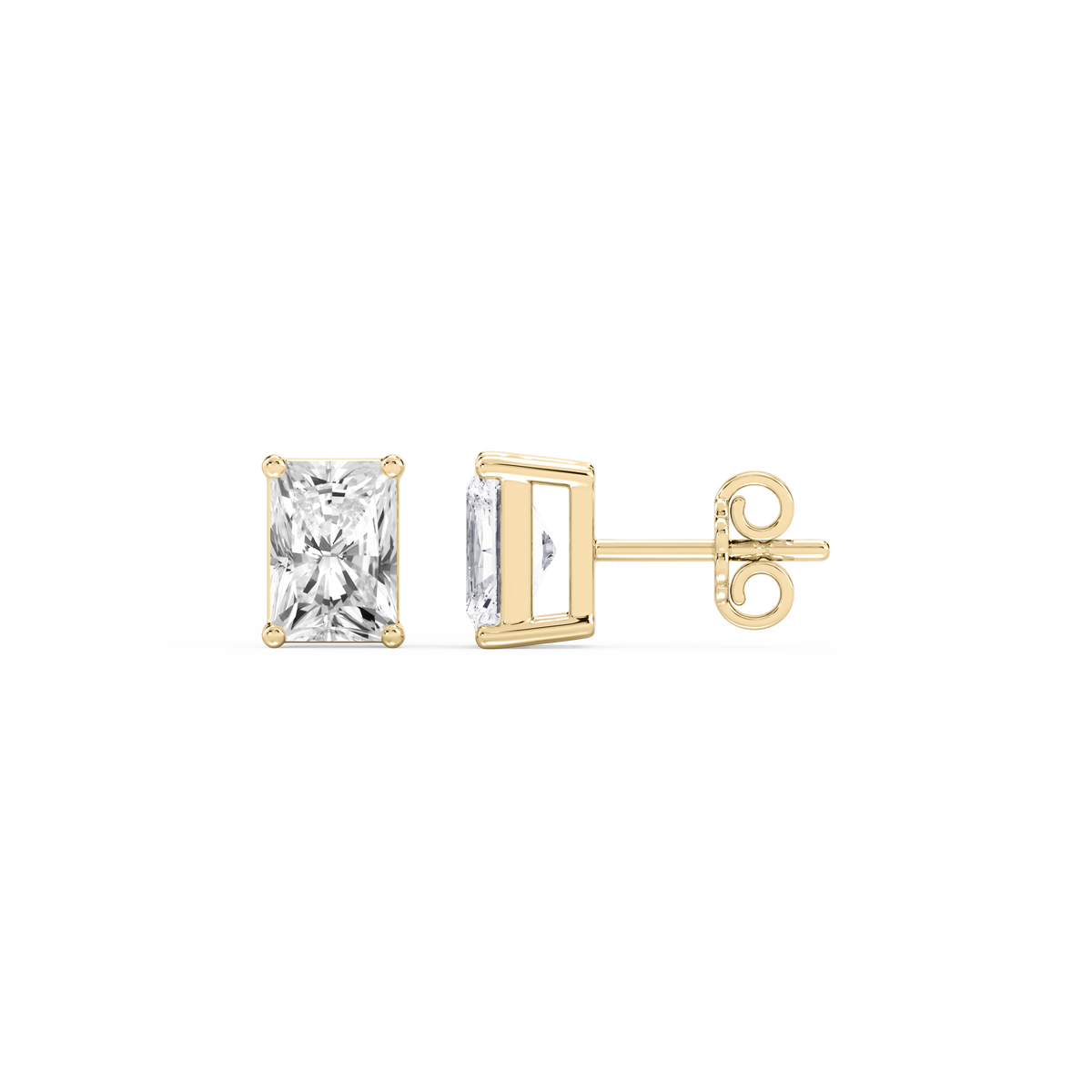 Lovea Mia Ohrstecker Steckverschluss – Radiantschliff – Gelbgold