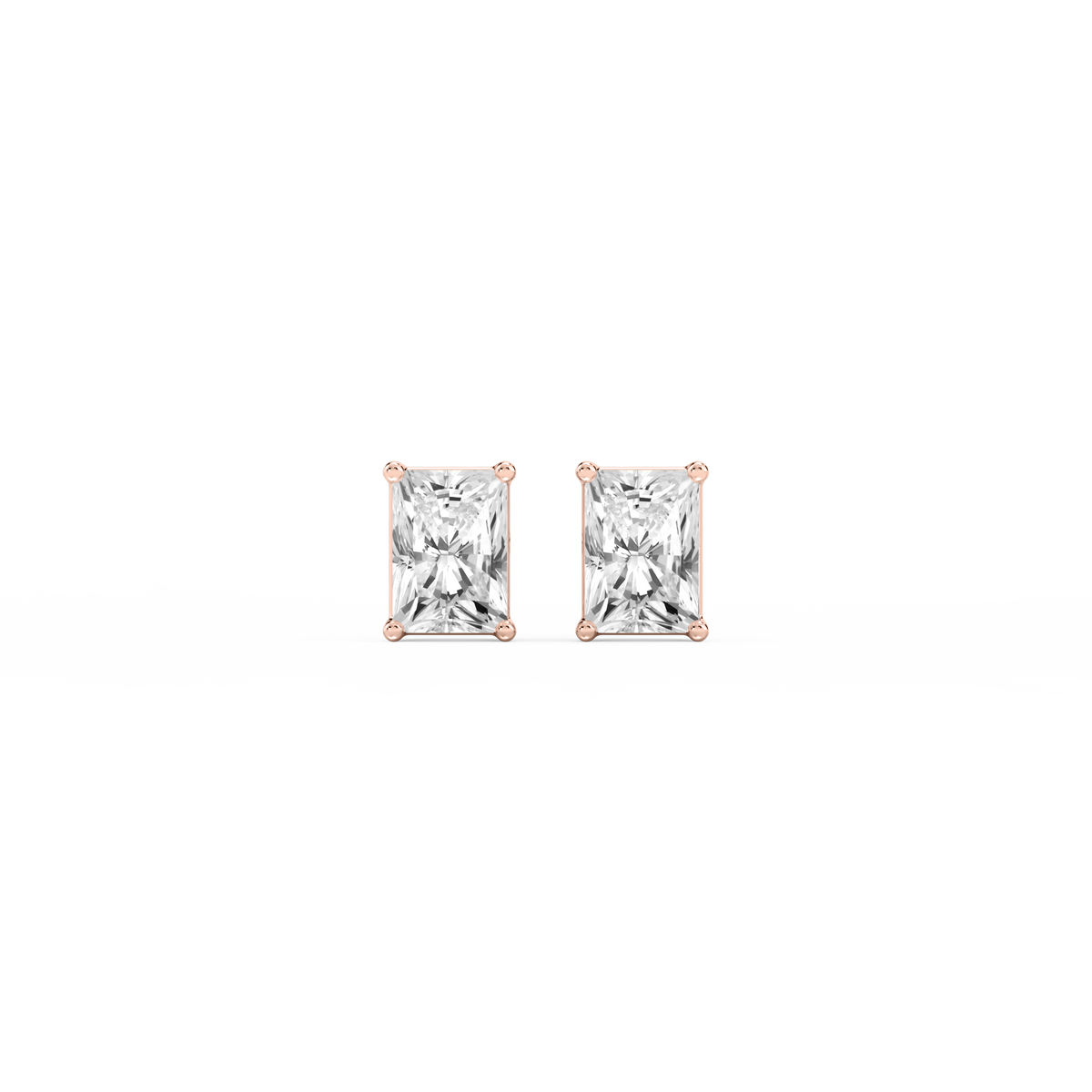 Lovea Mia Ohrstecker Schraubverschluss – Radiantschliff – Roségold
