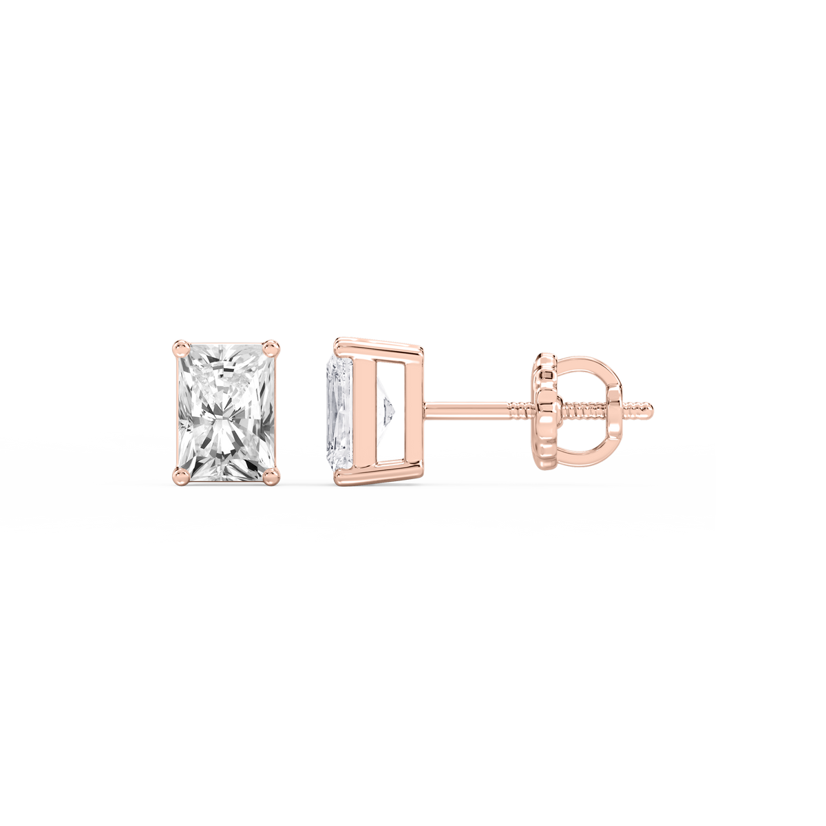 Lovea Mia Ohrstecker Schraubverschluss – Radiantschliff – Roségold