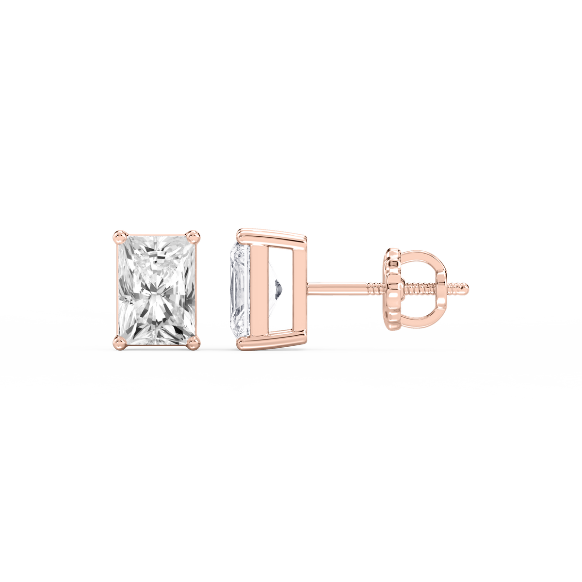 Lovea Mia Ohrstecker Schraubverschluss – Radiantschliff – Roségold