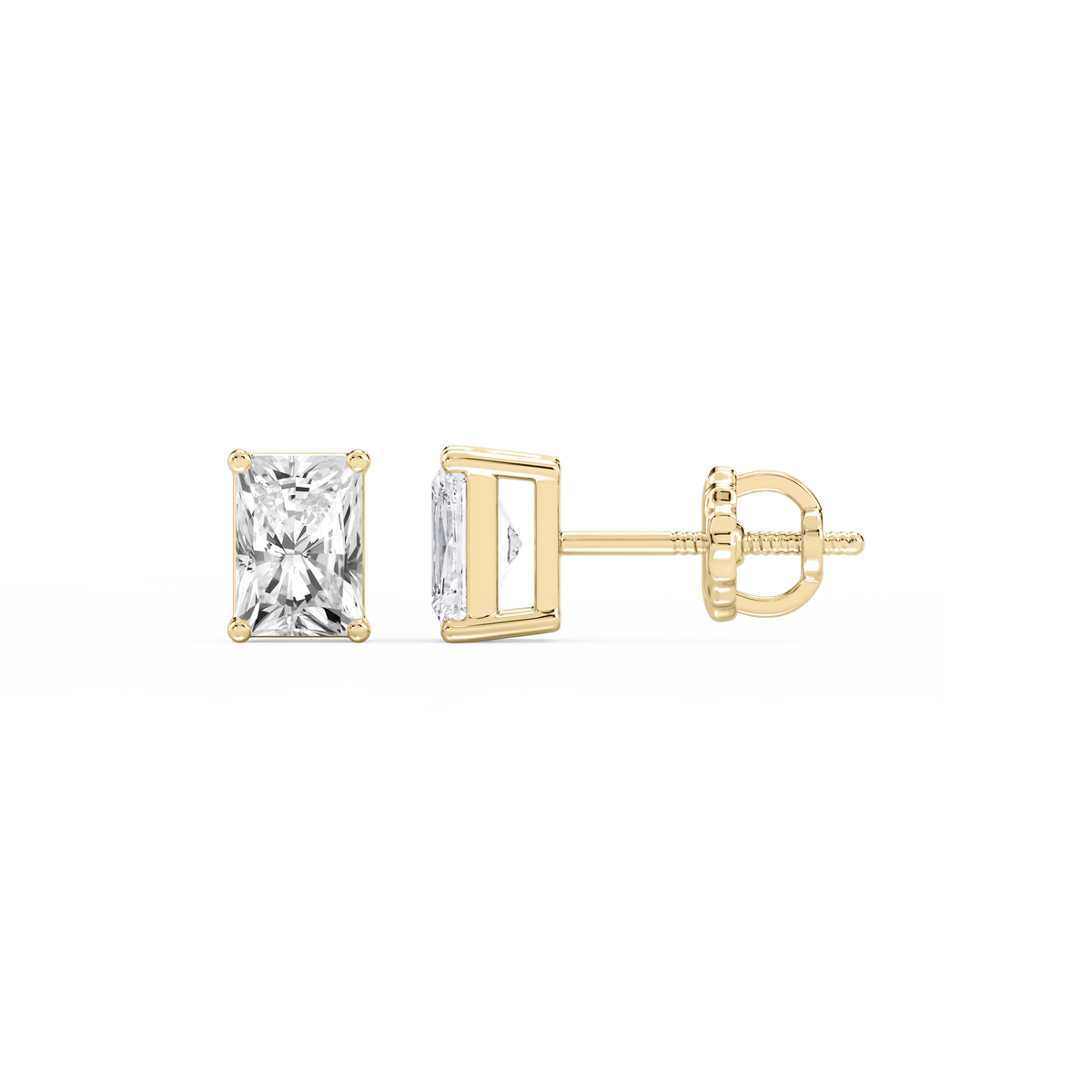 Lovea Mia Ohrstecker Schraubverschluss – Radiantschliff – Gelbgold