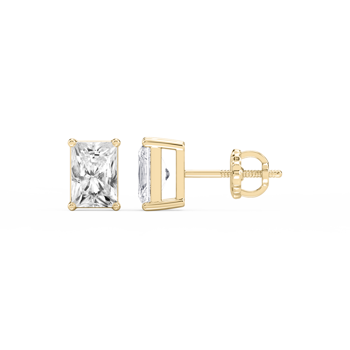 Lovea Mia Ohrstecker Schraubverschluss – Radiantschliff – Gelbgold