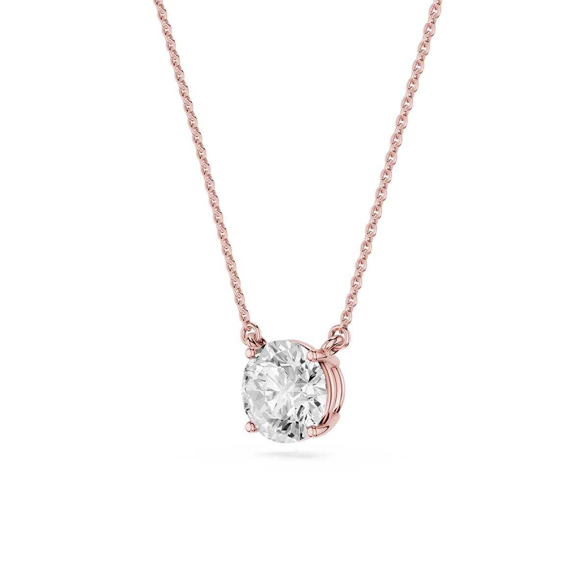 Lovea Carla Anhänger – Rundschliff – Roségold