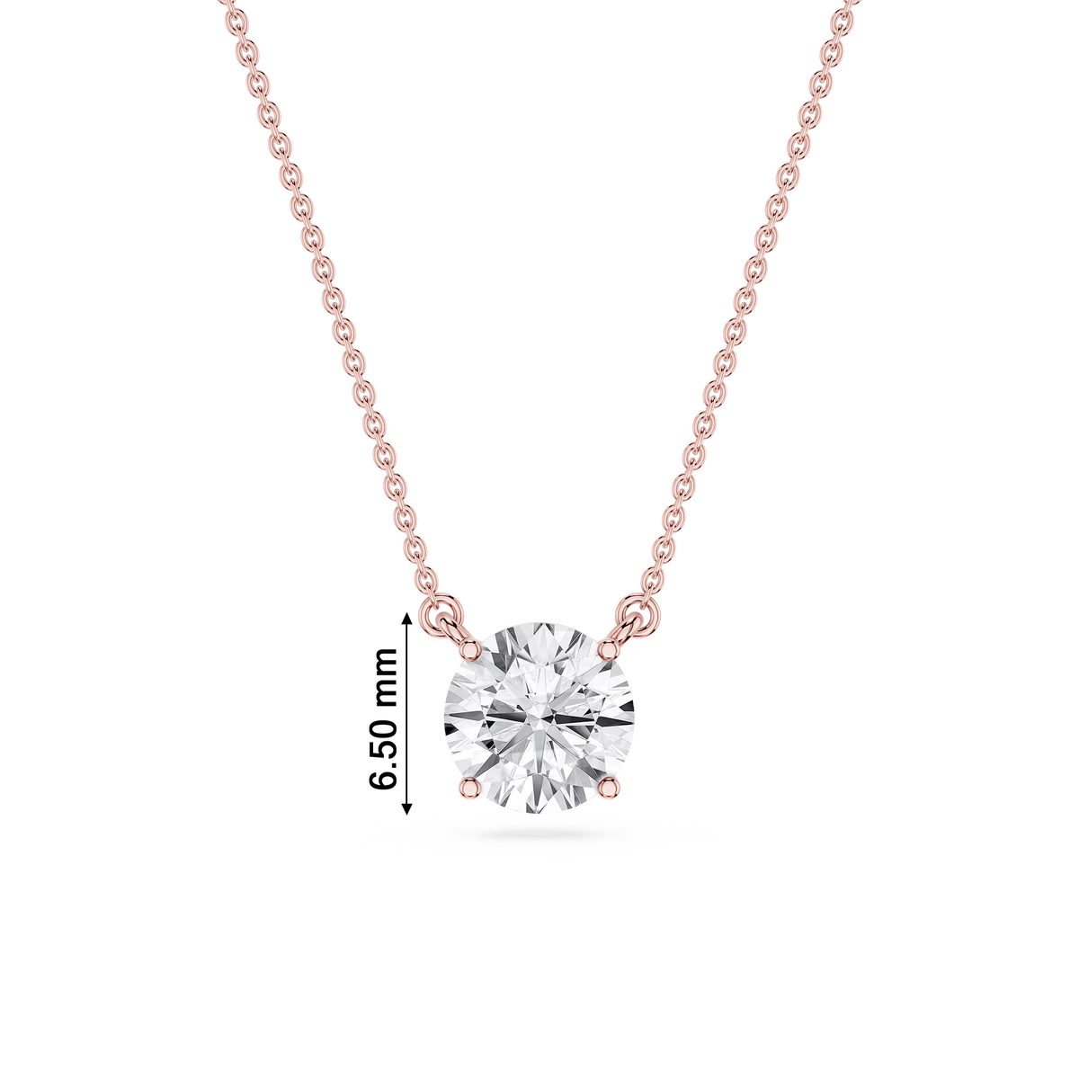 Lovea Carla Anhänger – Rundschliff – Roségold