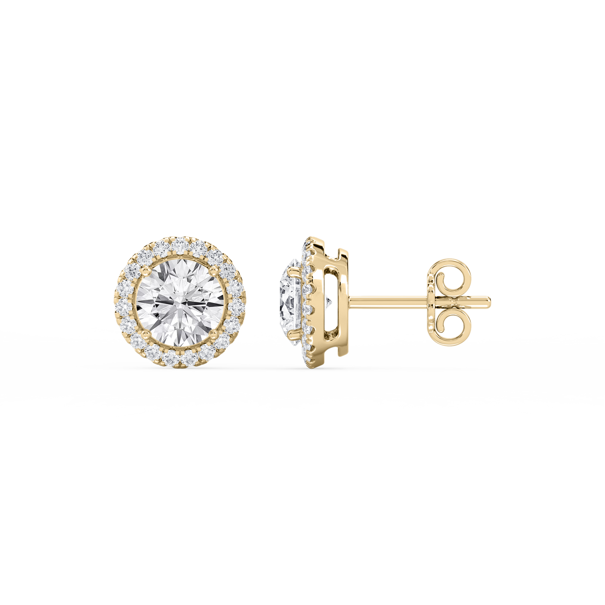 Lovea Pia Ohrstecker – Rundschliff – Gelbgold