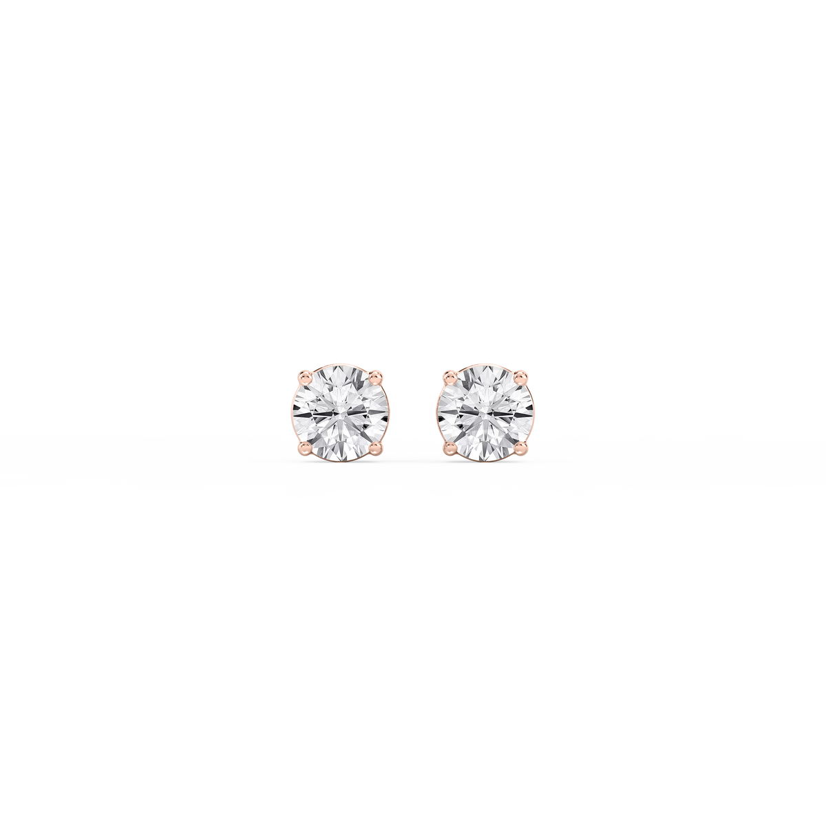 Lovea Mia Ohrstecker Steckverschluss – Rundschliff – Roségold