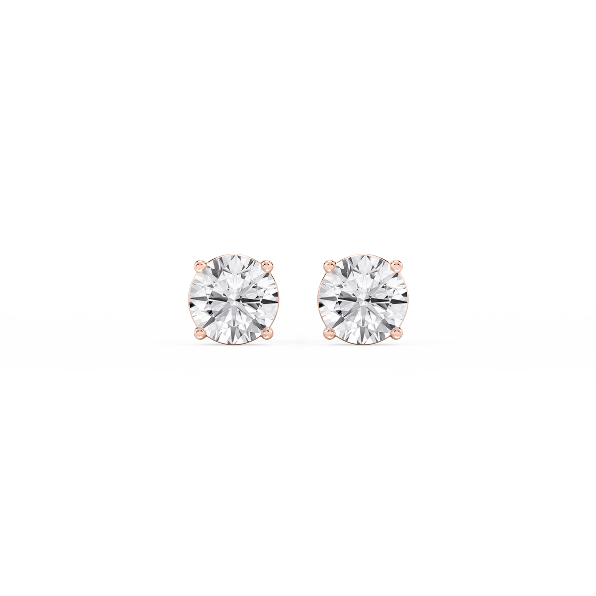 Lovea Mia Ohrstecker Steckverschluss – Rundschliff – Roségold
