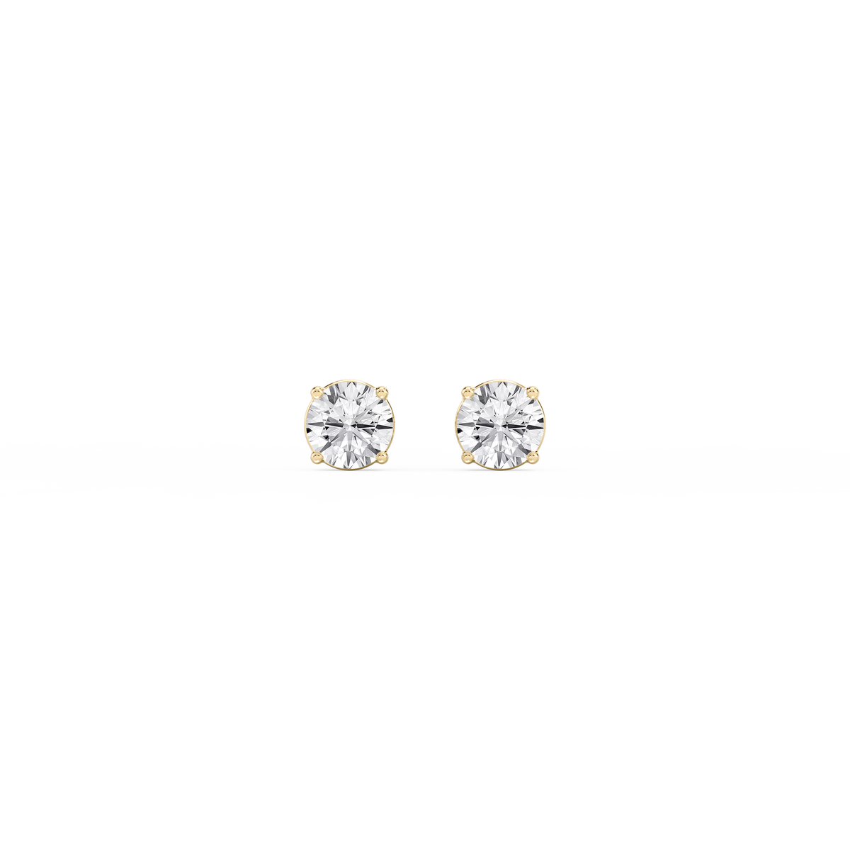 Lovea Mia Ohrstecker Steckverschluss – Rundschliff – Gelbgold