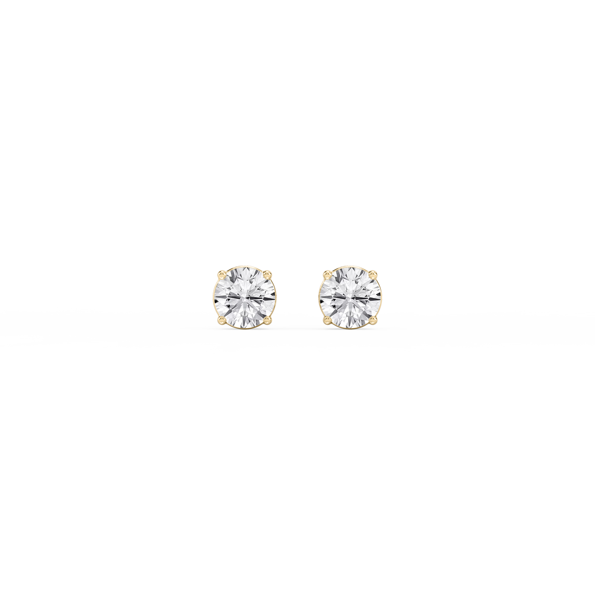Lovea Mia Ohrstecker Schraubverschluss – Rundschliff – Gelbgold