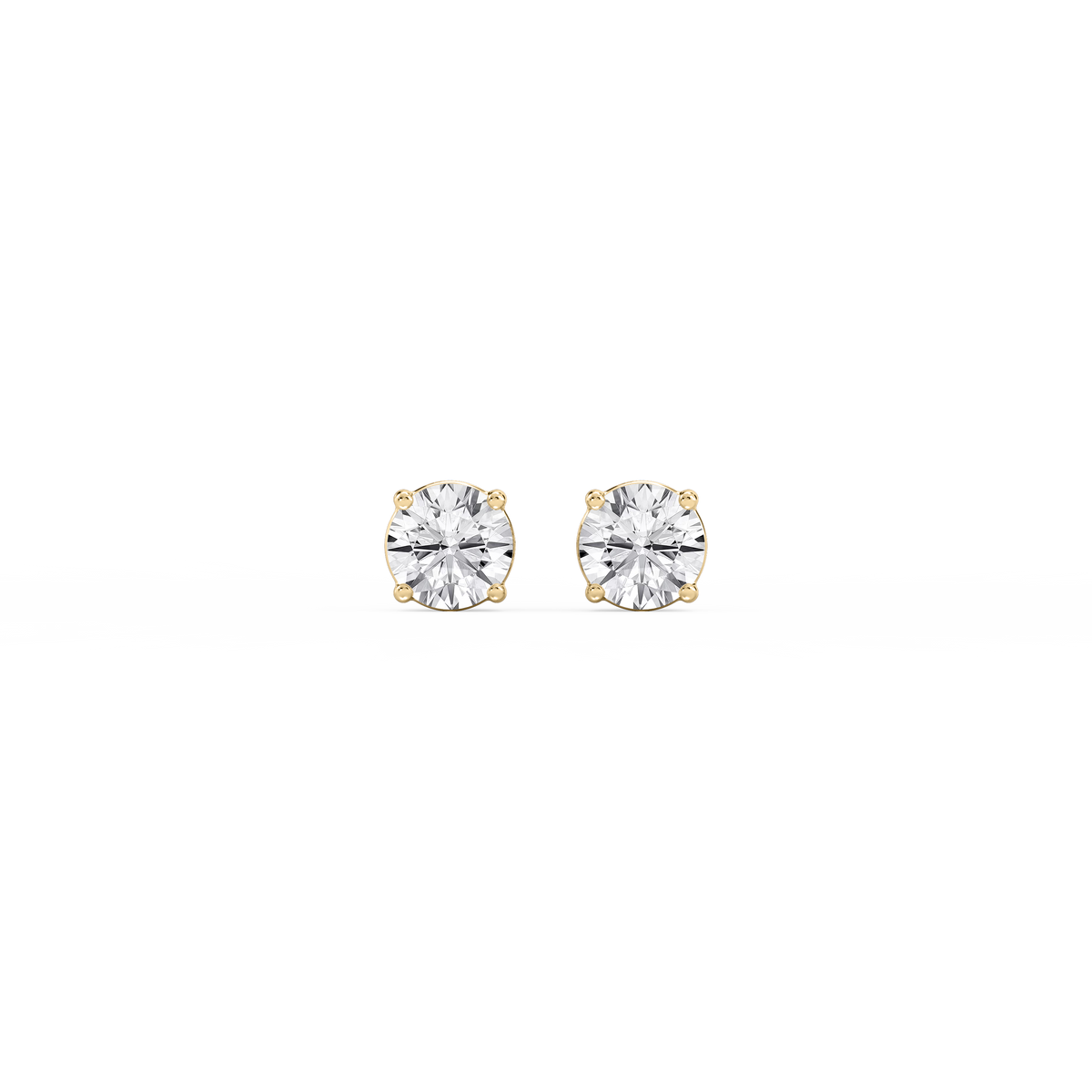 Lovea Mia Ohrstecker Schraubverschluss – Rundschliff – Gelbgold