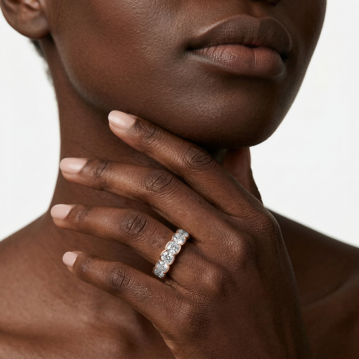Lovea Paula Eternity Ring Kissenschliff – Roségold