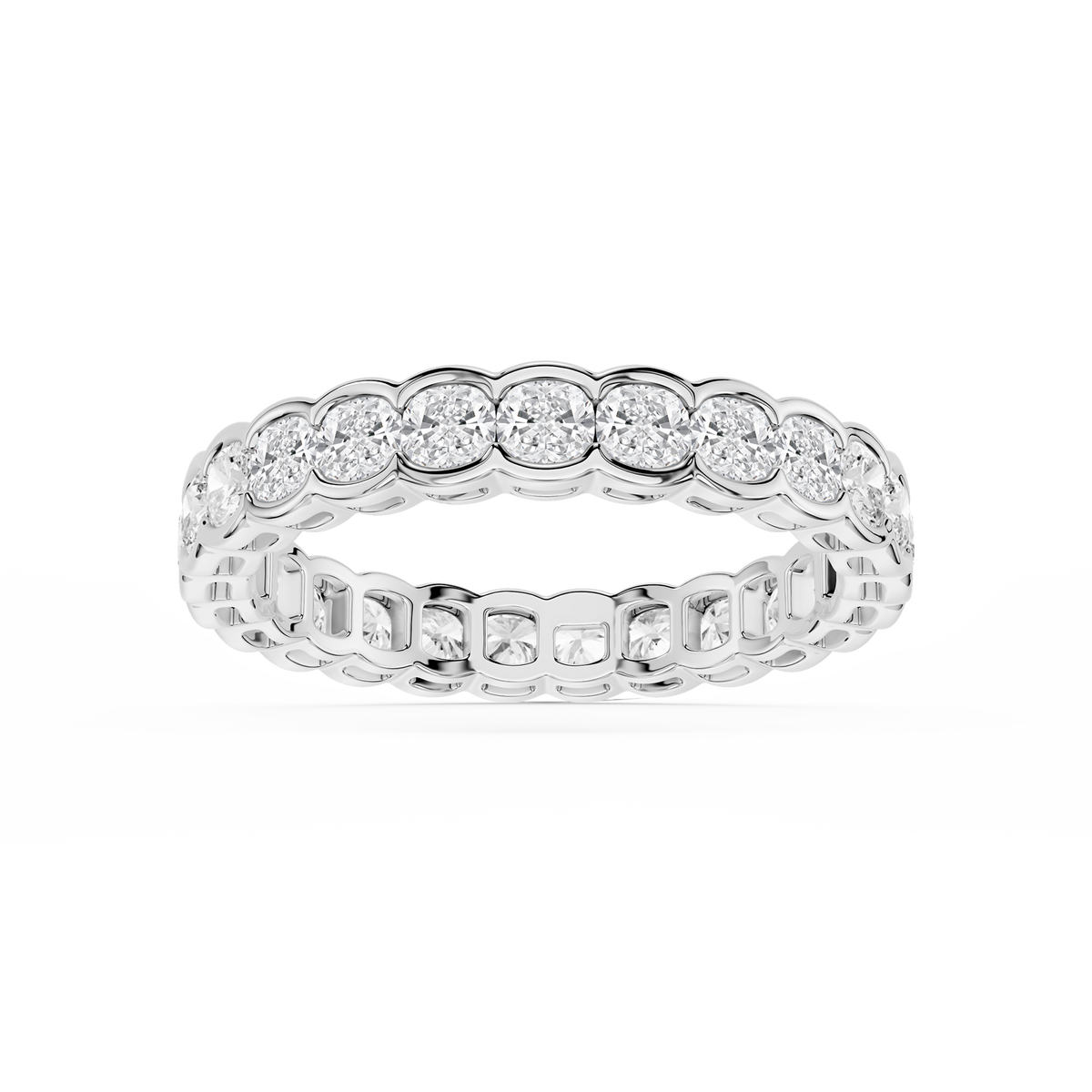 Lovea Paula Eternity Ring Kissenschliff – Weißgold