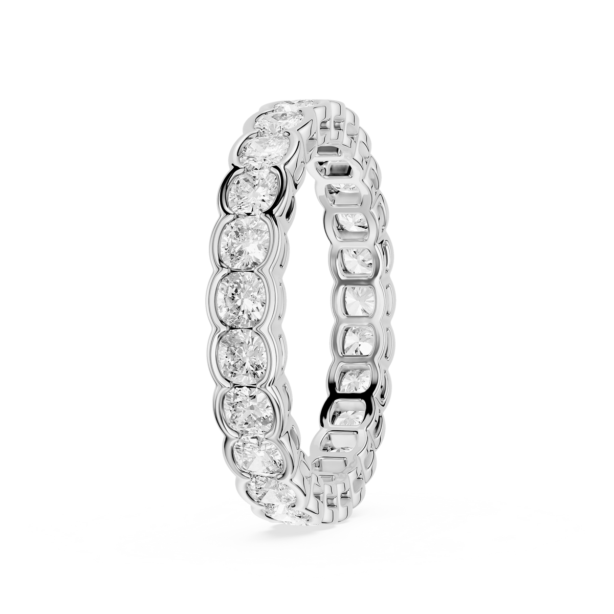 Lovea Paula Eternity Ring Kissenschliff – Weißgold
