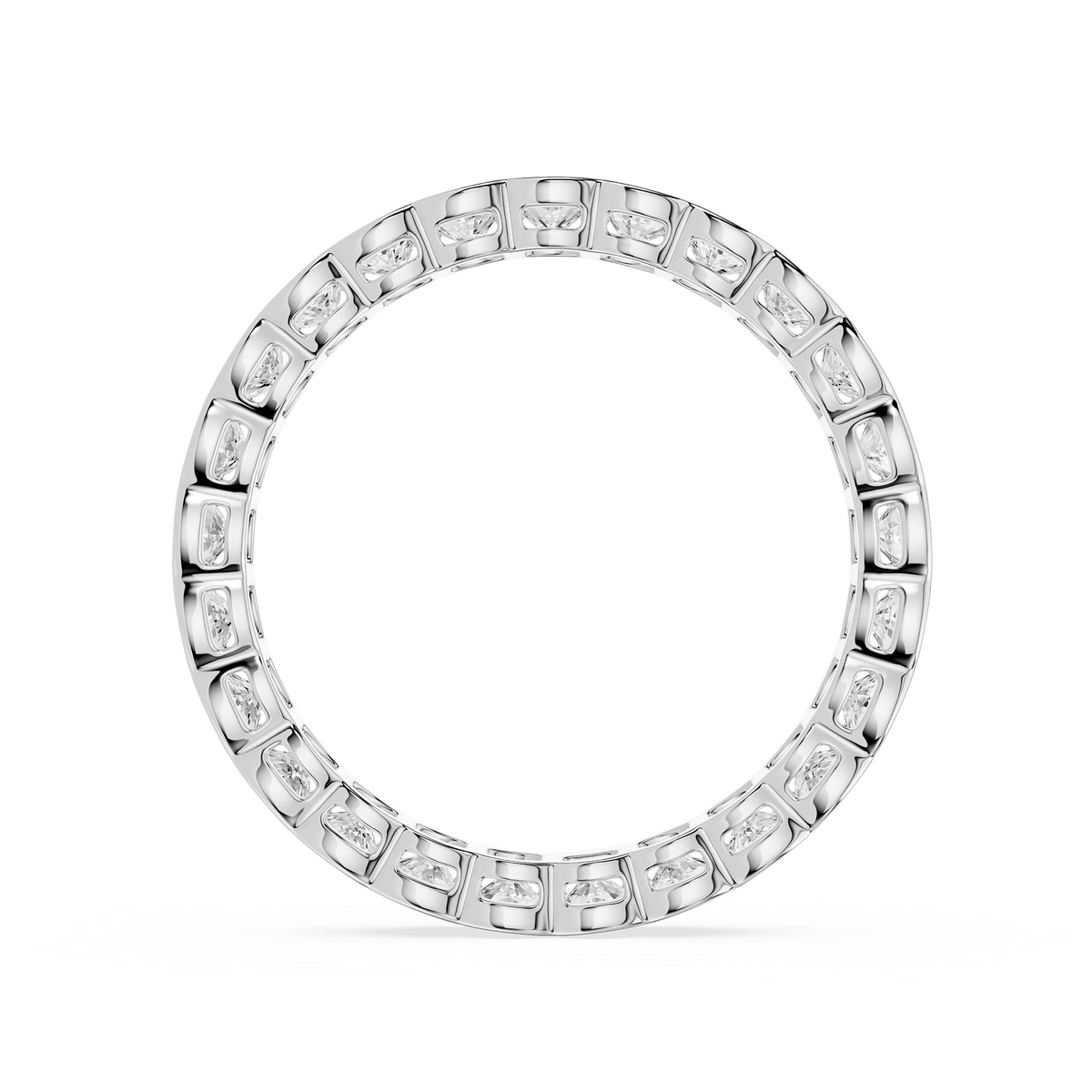 Lovea Paula Eternity Ring Kissenschliff – Weißgold