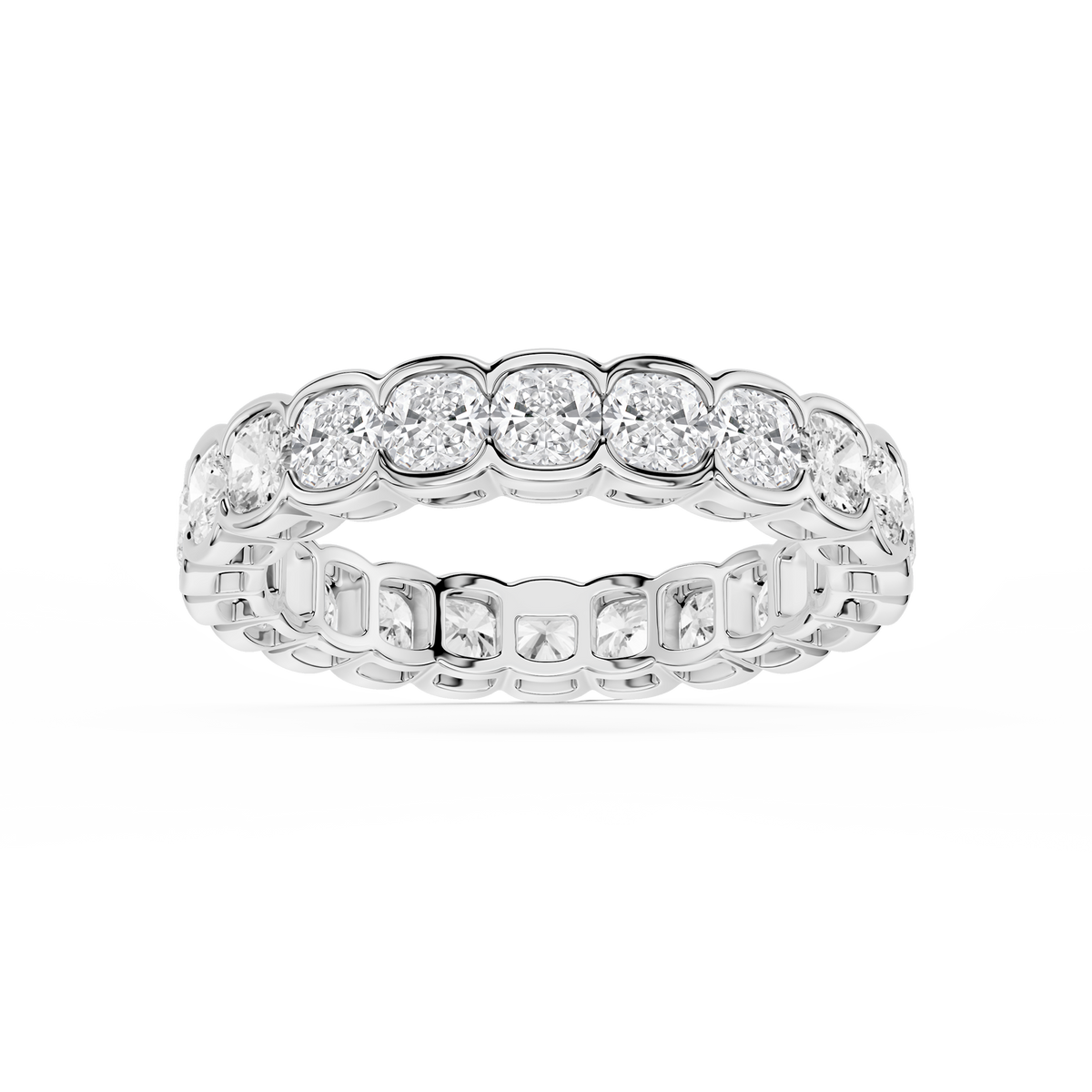 Lovea Paula Eternity Ring Kissenschliff – Weißgold