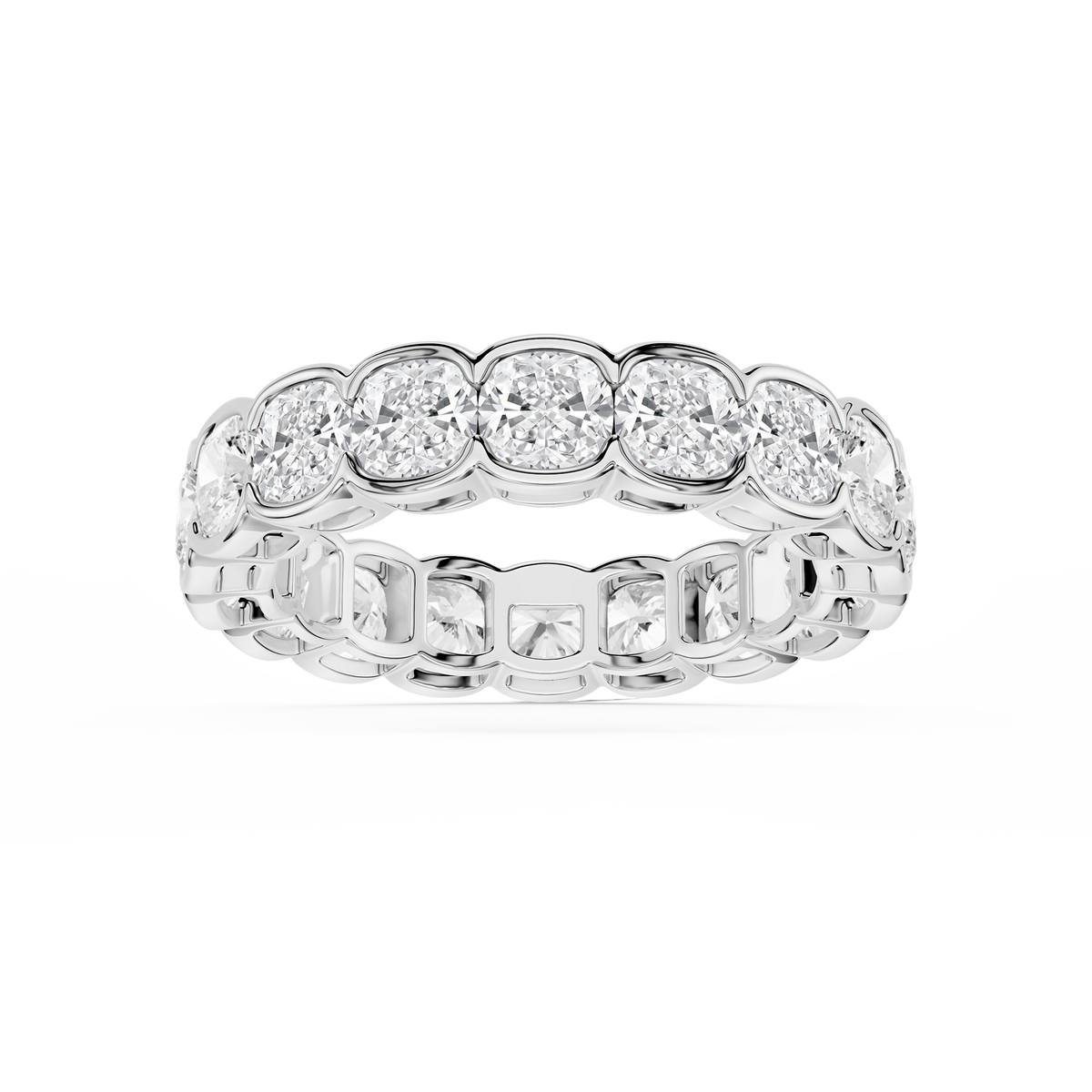 Lovea Paula Eternity Ring Kissenschliff – Weißgold