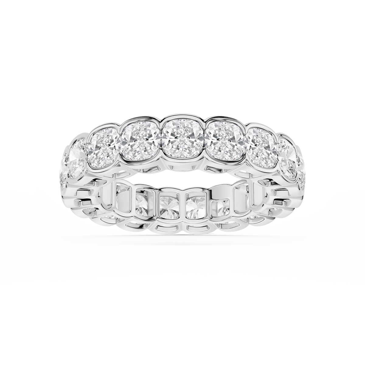 Lovea Paula Eternity Ring Kissenschliff – Weißgold