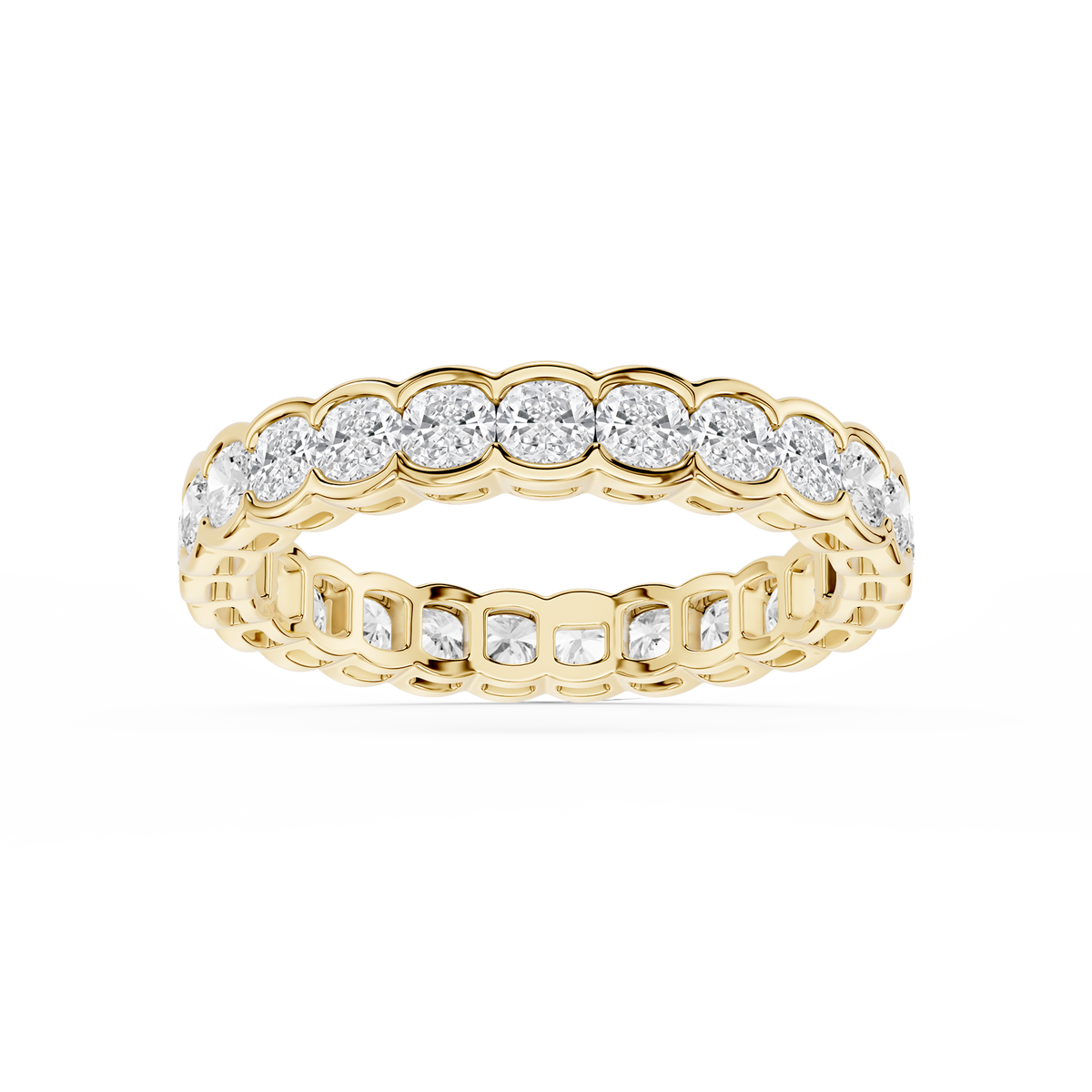 Lovea Paula Eternity Ring Kissenschliff – Gelbgold