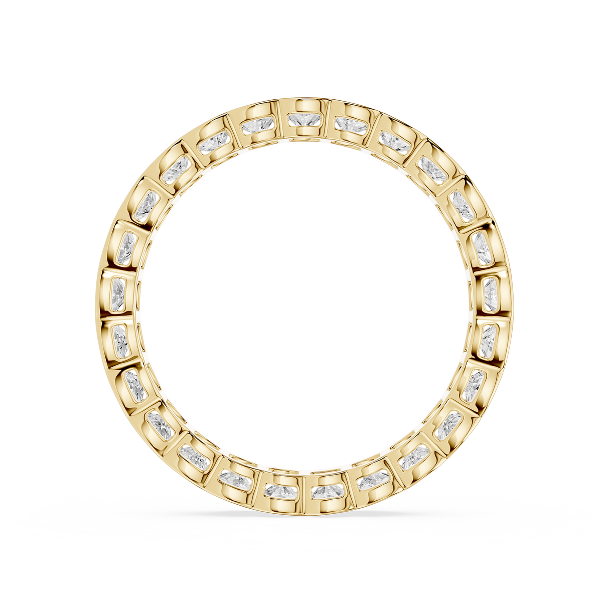 Lovea Paula Eternity Ring Kissenschliff – Gelbgold
