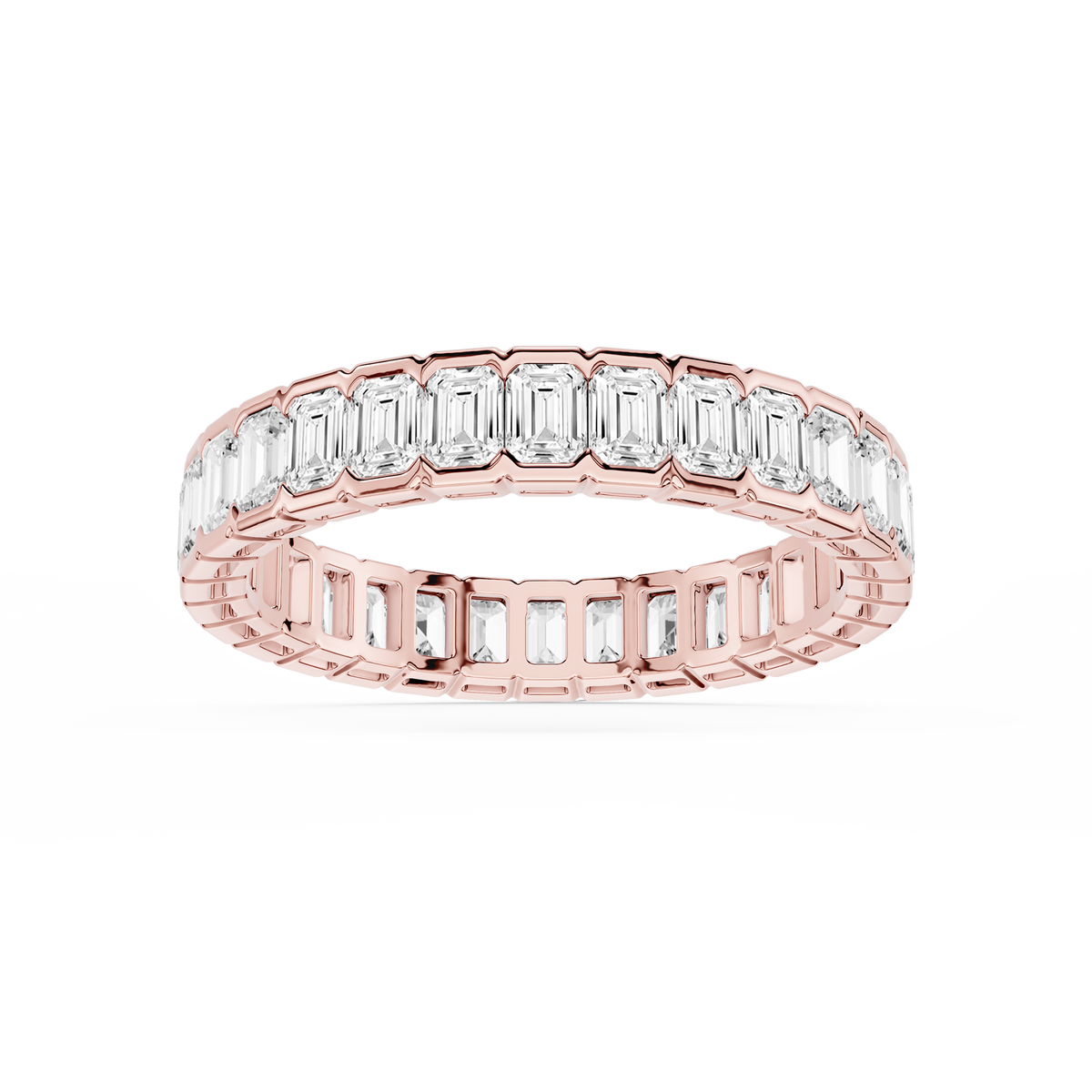 Lovea Paula Eternity Ring Smaragdschliff – Roségold